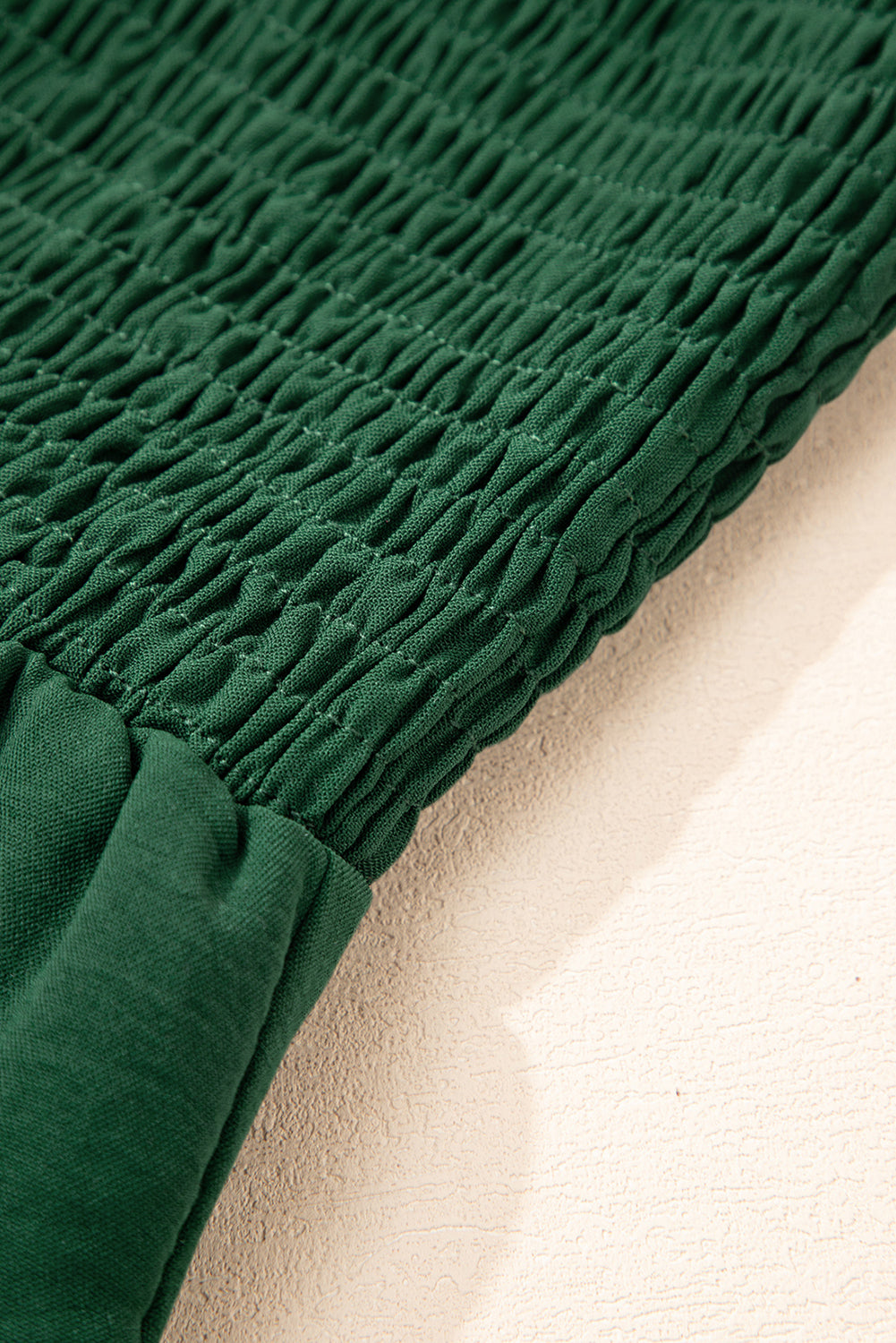 Black Smocked Sleeveless Wide Leg Jumpsuit with Pockets