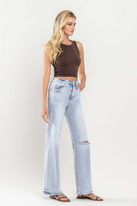 90's Vintage Super High Rise Flare Jeans