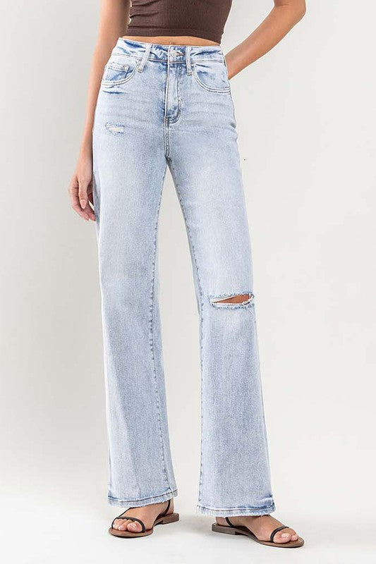 90's Vintage Super High Rise Flare Jeans