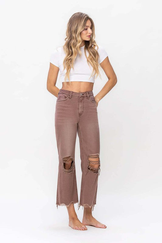 90's Vintage Crop Flare Jean